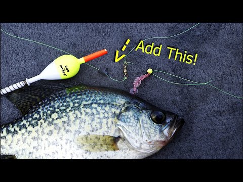 Catch Crappie in Deep water with this Simple Bobber Setup (How to tie Slip Bobber)